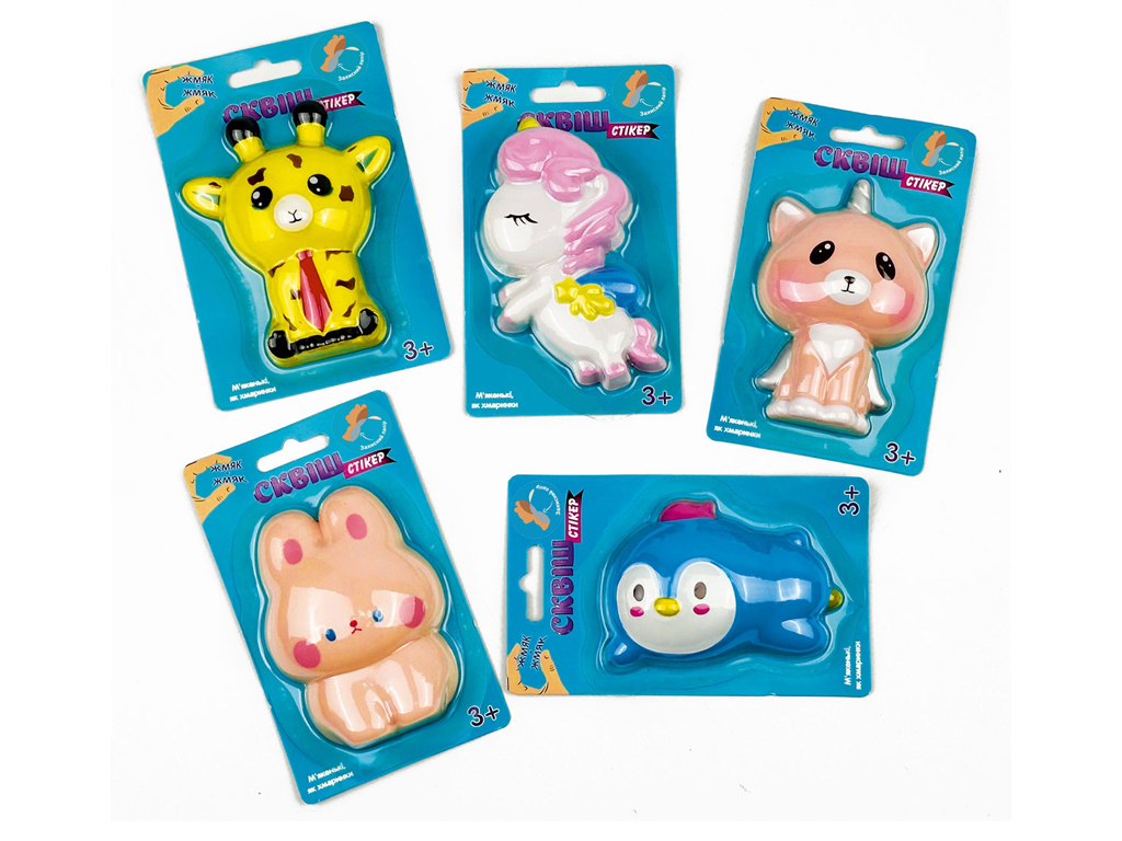 Іграшка СКВІШ-наліпка "Звірятка" Vladi Toys, VT9001-01