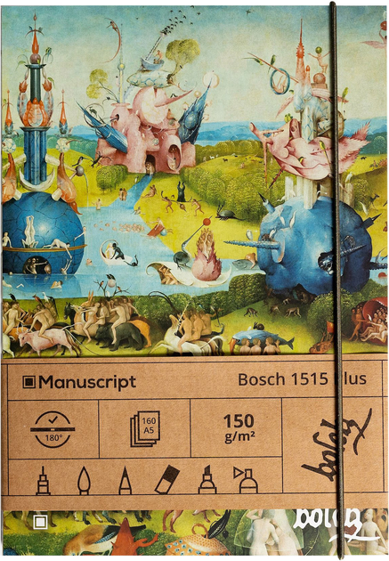 Скетчбук А5 Bosch 1515 Plus, 150 г/м², 160 арк, кремовый, Manuscript