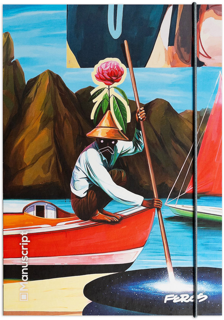 Скетчбук А5 Feros 2023 Plus, 150 г/м², 160 арк, кремовий, Manuscript 1