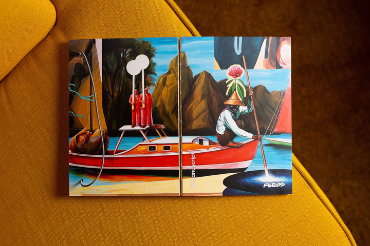 Скетчбук А5 Feros 2023 Plus, 150 г/м², 160 арк, кремовий, Manuscript 3