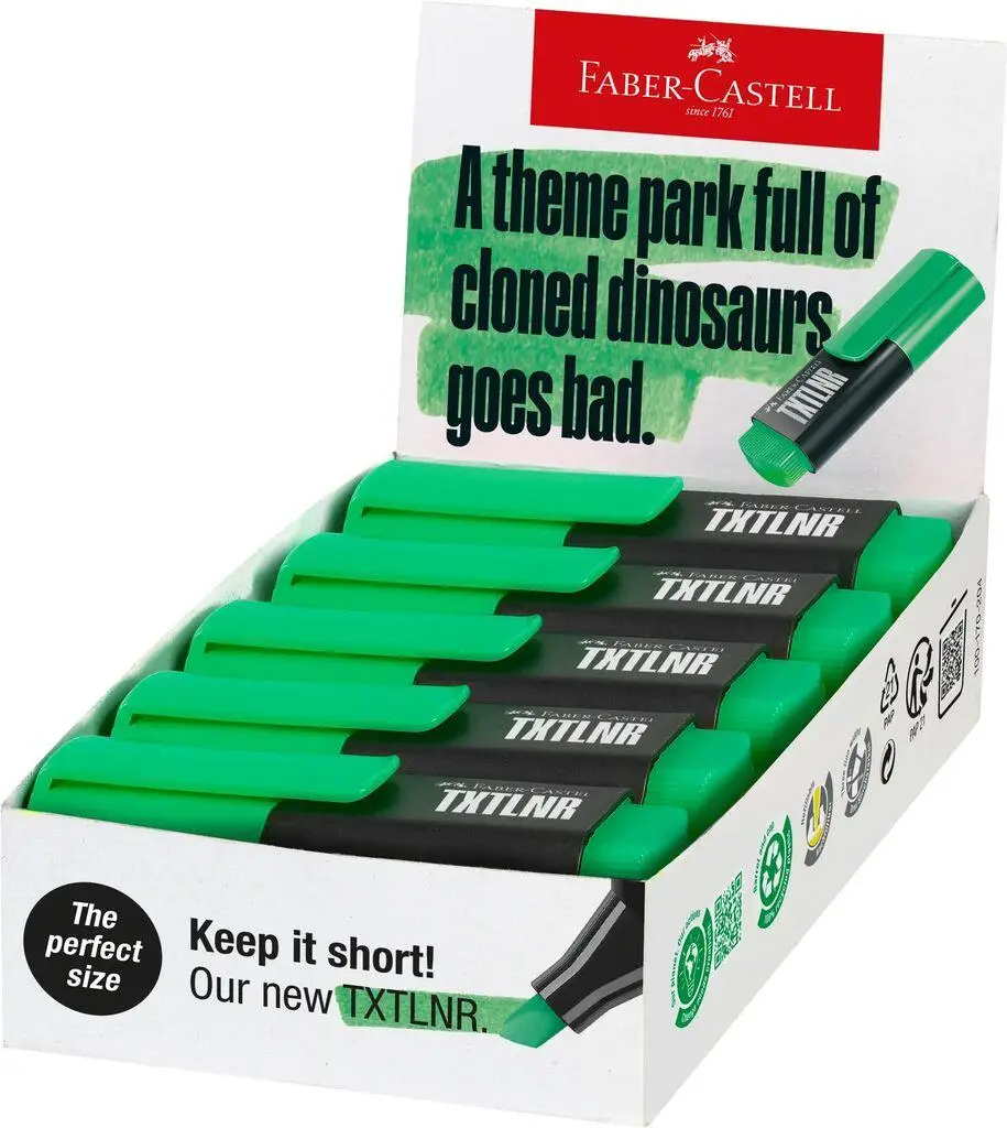 Мини-маркер Textliner Superflourescent, зеленый, 154263 Faber-Castell 3