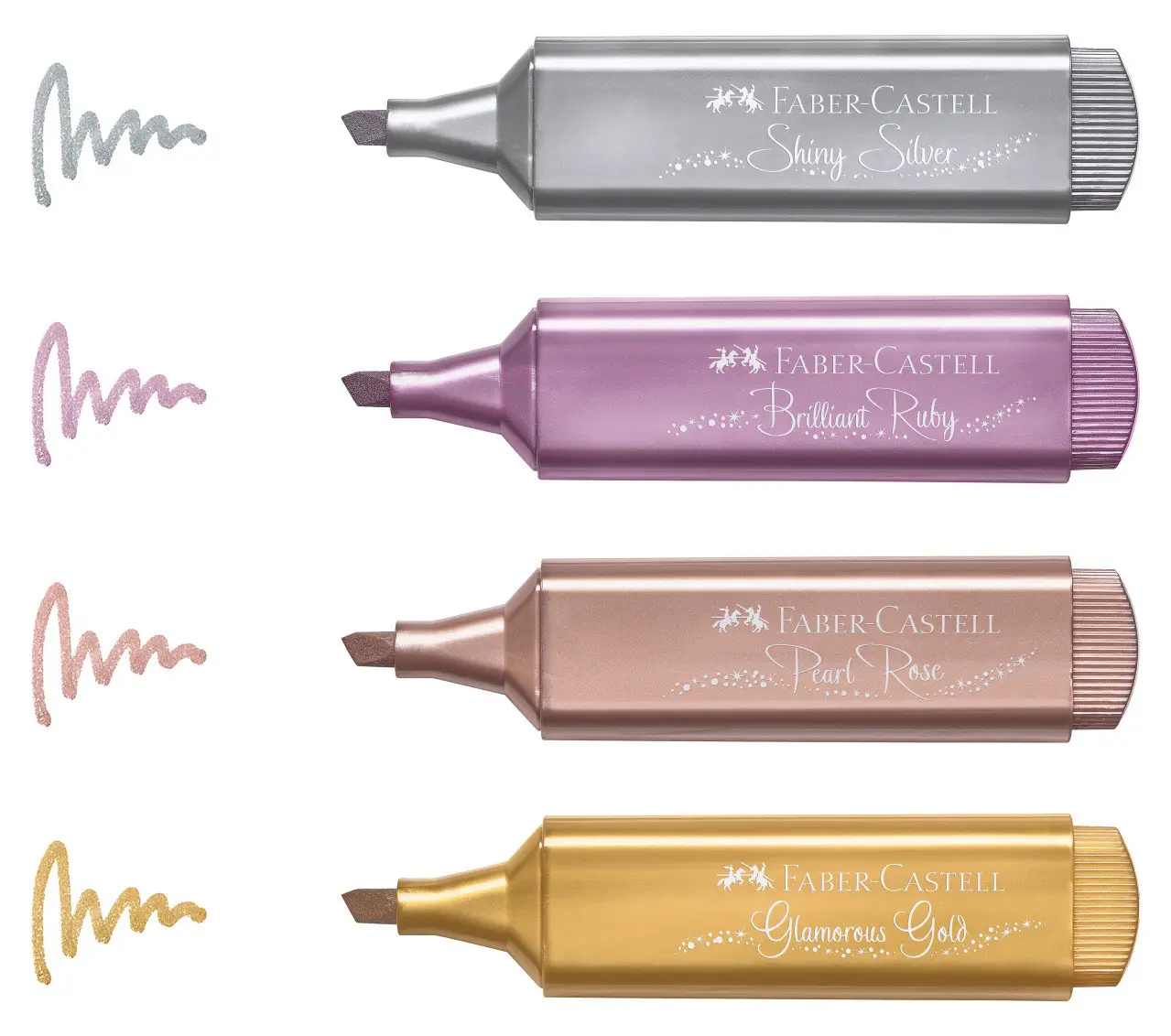 Набор маркеров Textliner Metallic 4 цвета, в карт. коробке, 254674 Faber-Castell 2