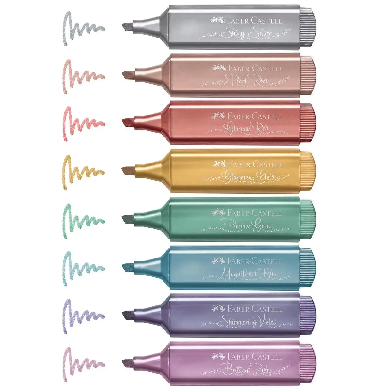 Набор маркеров Textliner Metallic 8 цветов, в карт. коробке, 254678 Faber-Castell 1