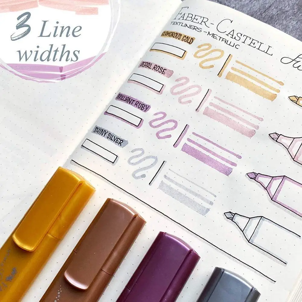 Набор маркеров Textliner Metallic 8 цветов, в карт. коробке, 254678 Faber-Castell 5