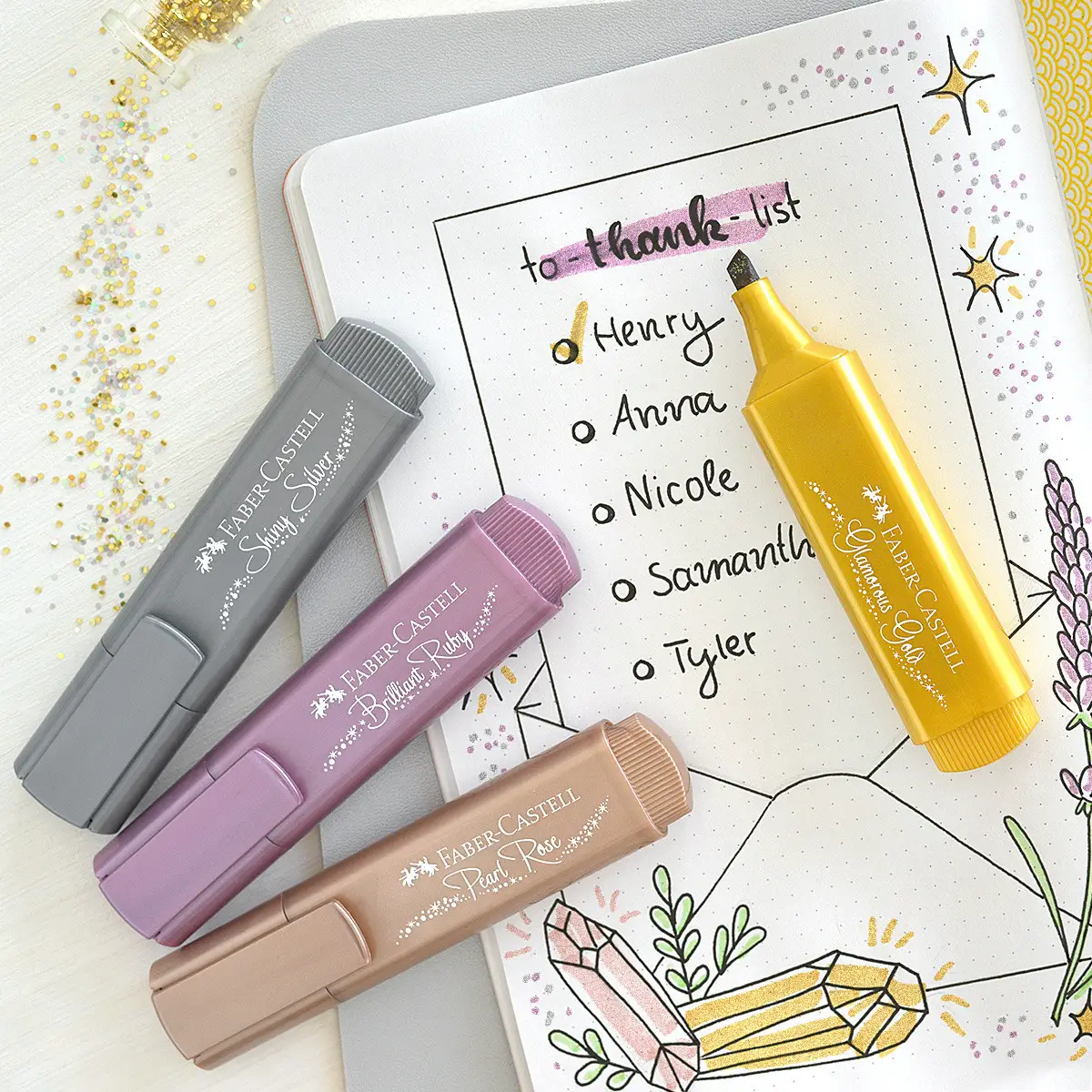 Набор маркеров Textliner Metallic 8 цветов, в карт. коробке, 254678 Faber-Castell 6