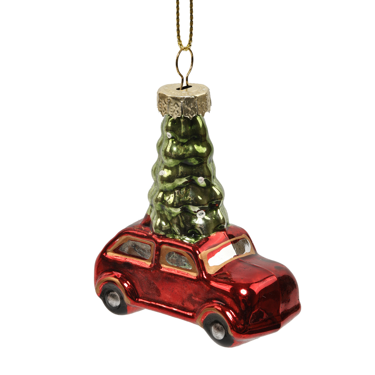 Ялинкова прикраса "Авто з ялинкою" 5,7*3*6,7 см, YQ1459601