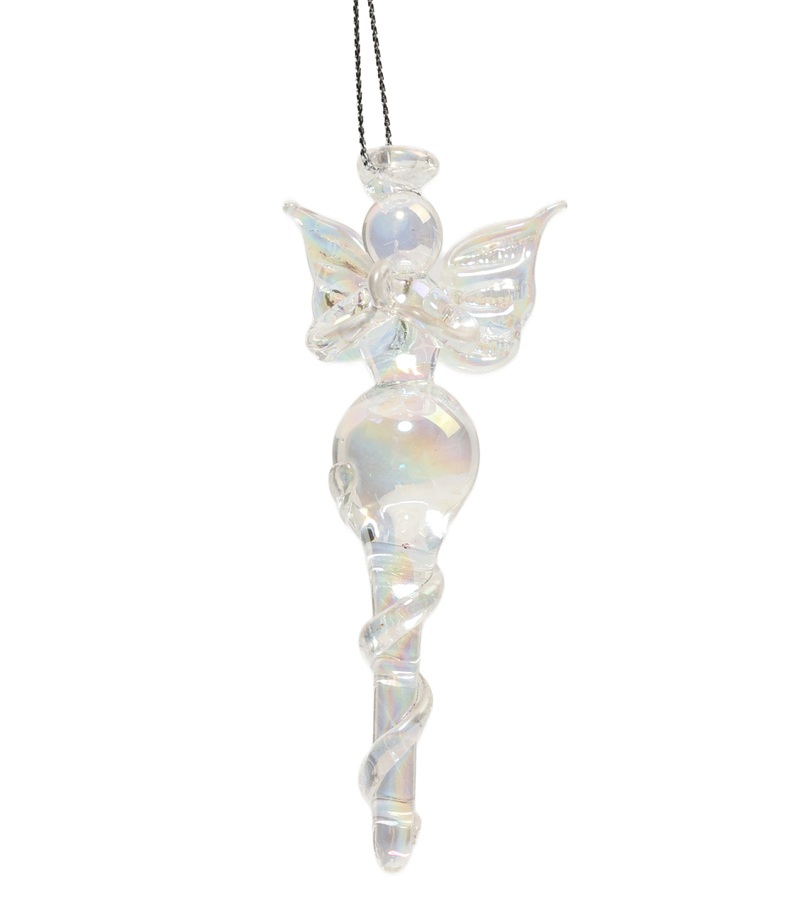 Ялинкова прикраса "Ангел скляний" 9 см, YQ1464027