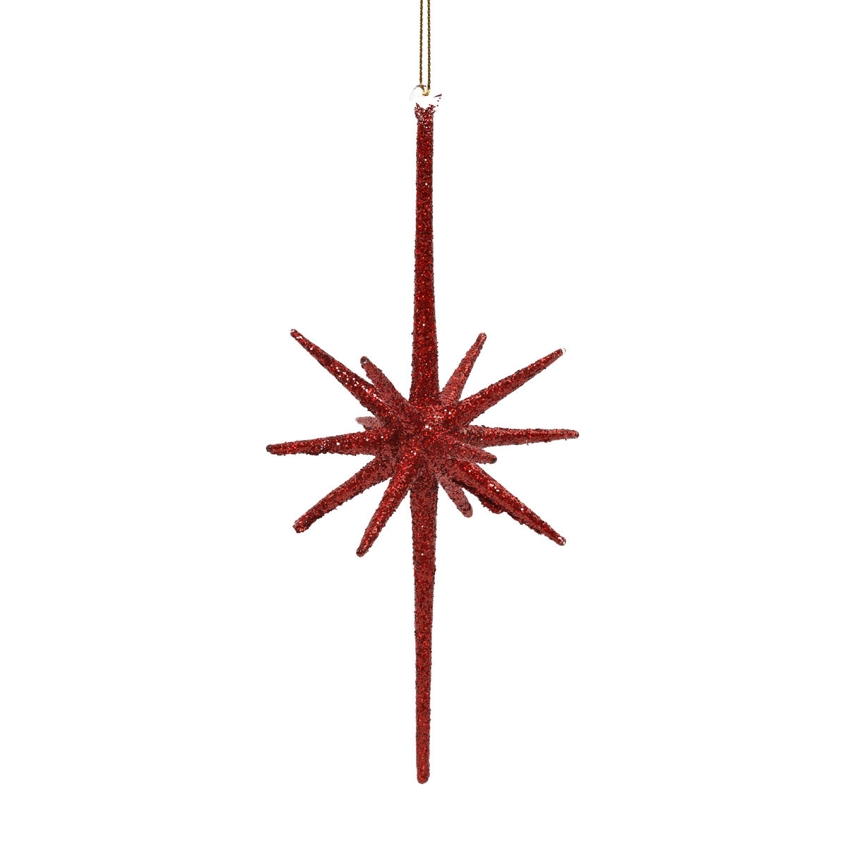 Ялинкова прикраса "Зірка об’ємна червона" 10*20 см, YQ1463211