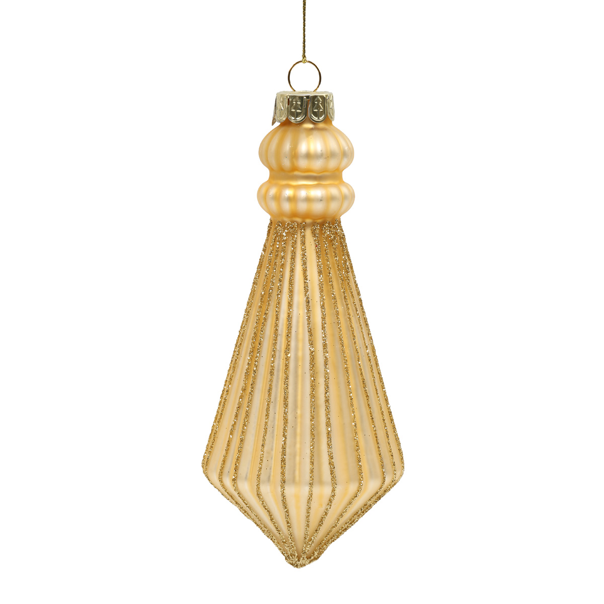 Елочное украшение "Золотая сосулька" 8,5*16 см, YQ1453898