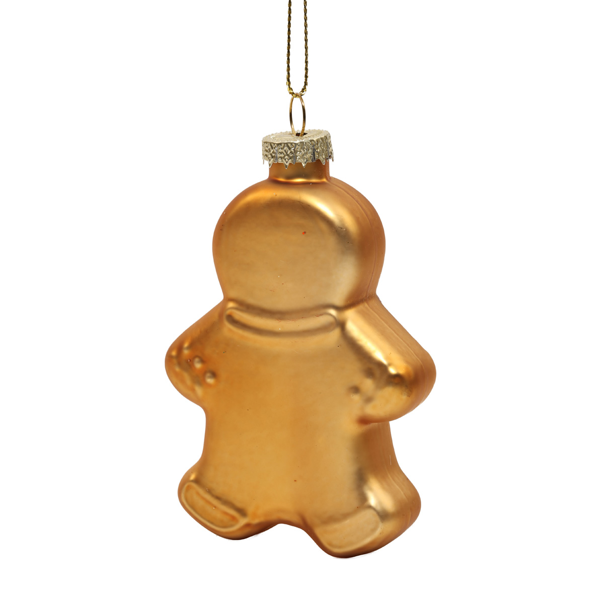 Елочное украшение "Имбирный пряник" золотой, 6,5*2,3*9,7 см, YQ1408979 1