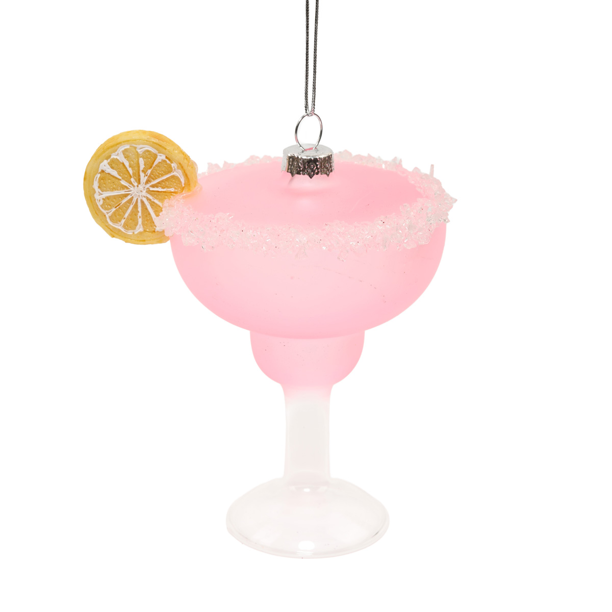 Ялинкова прикраса "Коктейль у бокалі" 9*10 см, рожевий, YQ1405095