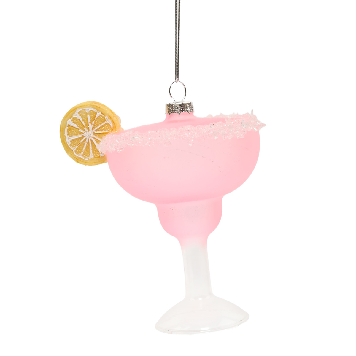 Ялинкова прикраса "Коктейль у бокалі" 9*10 см, рожевий, YQ1405095 1