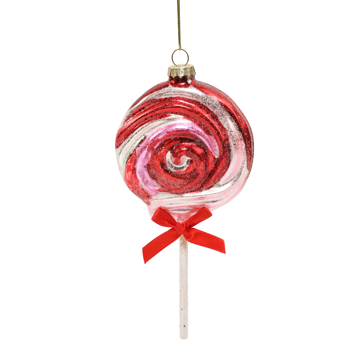 Ялинкова прикраса "Льодяник" рожево-червоний, 8,2*3,4*16,5 см, YQ1409211