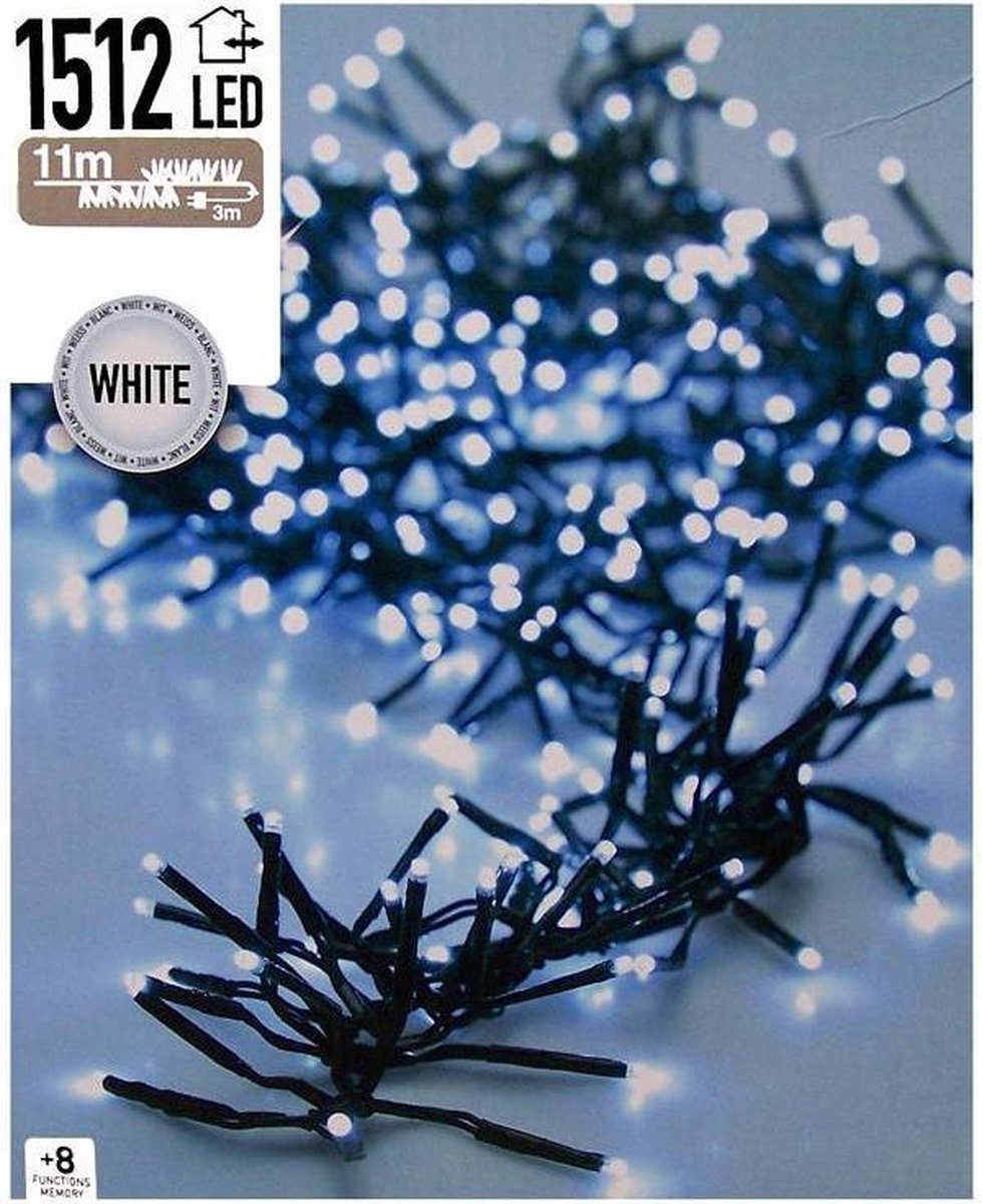 Гирлянда пучковая с LED-ламп, 1512 шт., белый свет, черная проволока (от сети), AX8502050