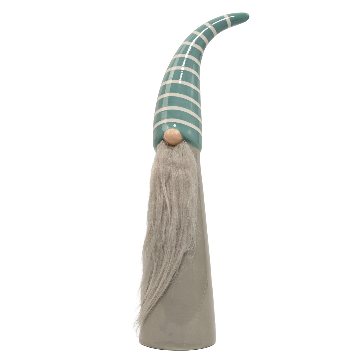 Статуетка новорічна Гном "Nandy" h=29 см, білий/блакитний (2 диз.), 2005483 2