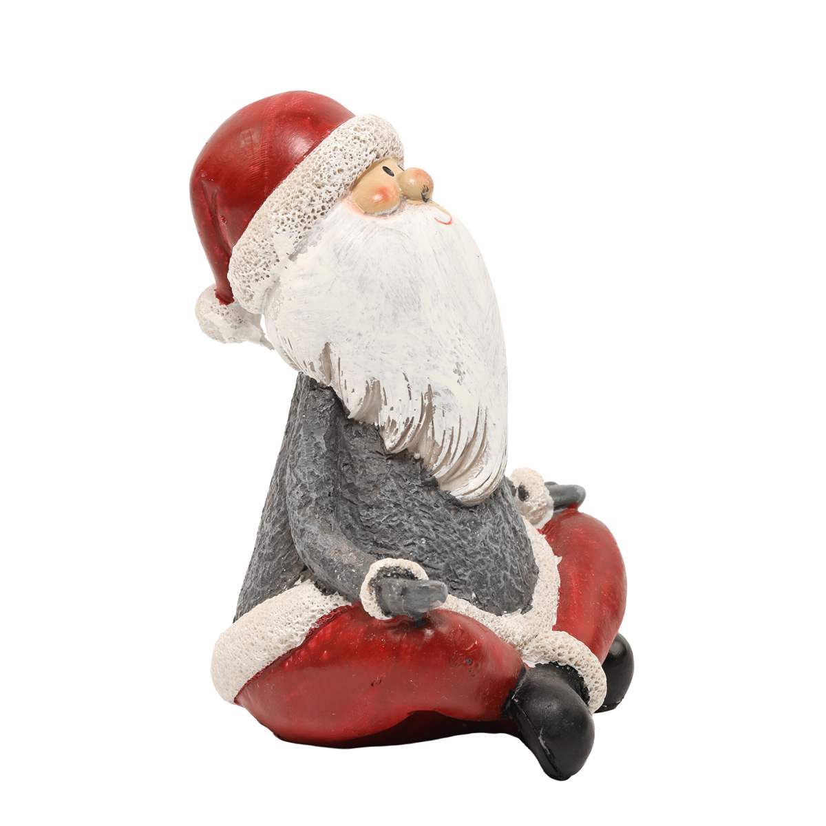 Фігурка новорічна полістоун Санта "Björny" h=16 см, біло-сіро-червоний (3 види.), 2016062 1