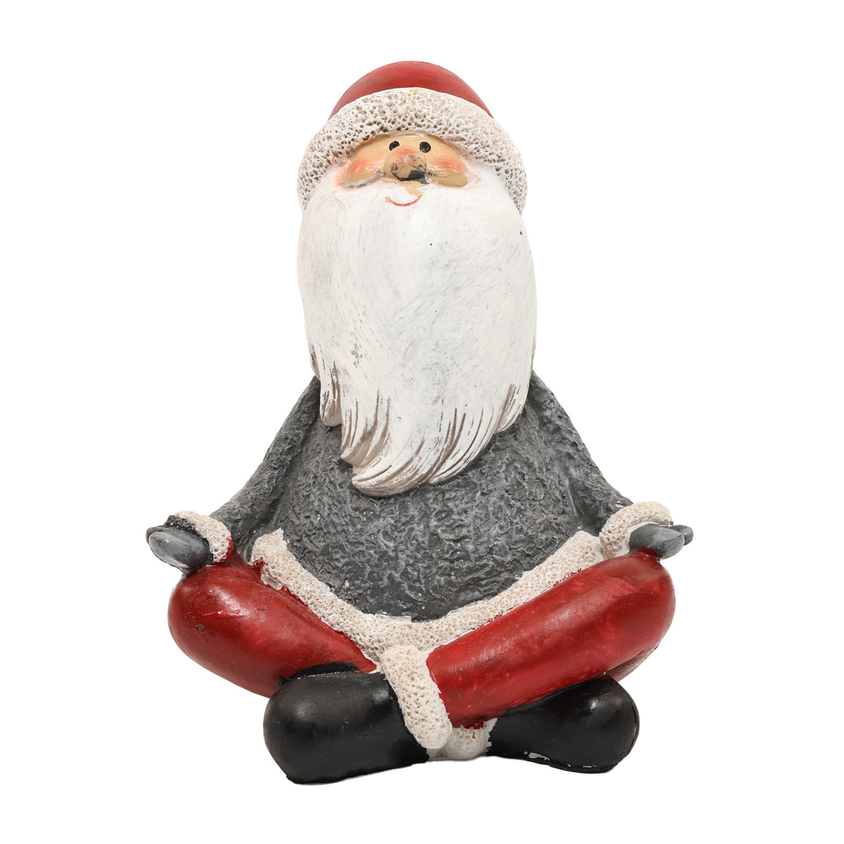 Фігурка новорічна полістоун Санта "Björny" h=16 см, біло-сіро-червоний (3 види.), 2016062