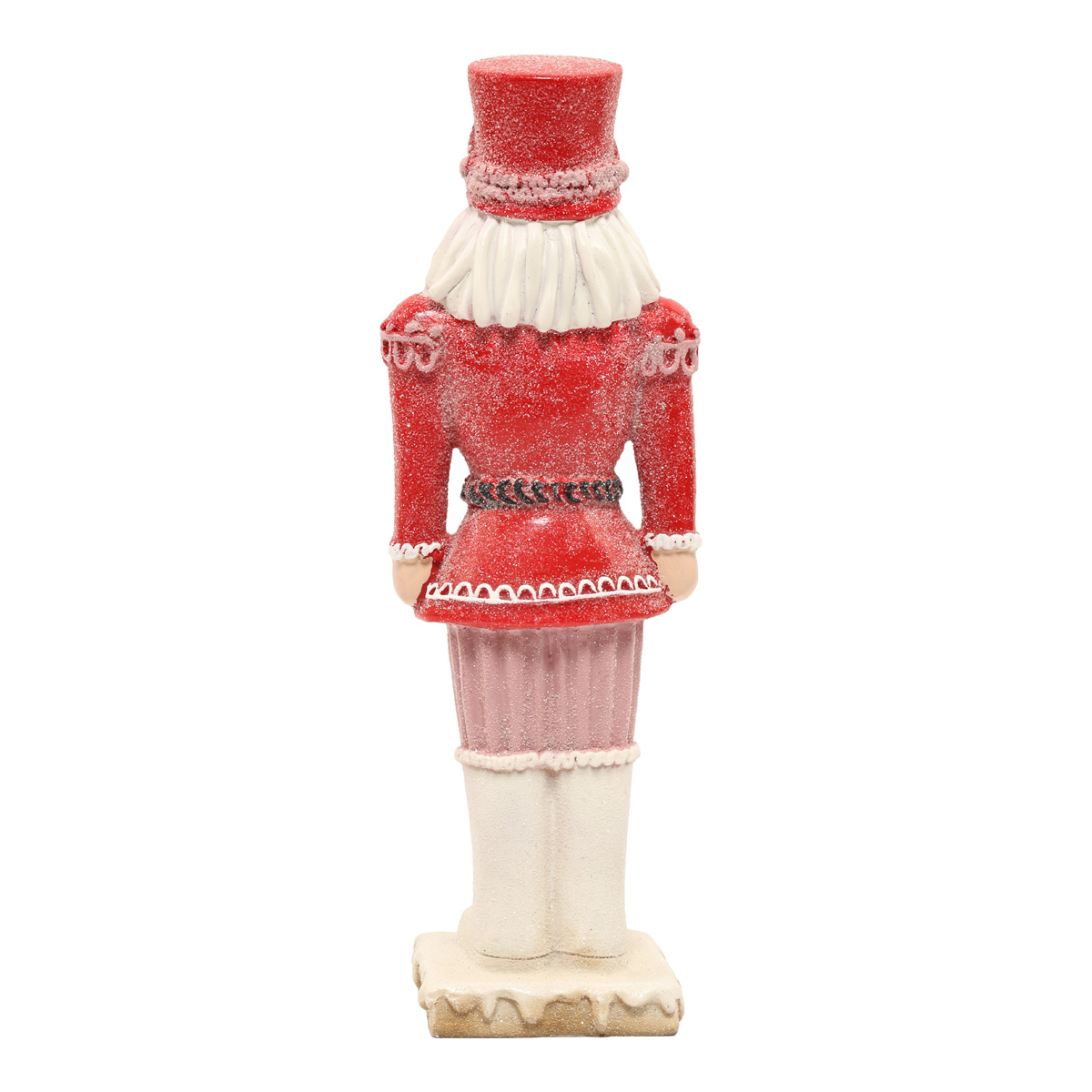 Статуетка декоративна "Зефірно-пряниковий Лускунчик" 25,5 см, малиновий з рожевим, HA9-535 2