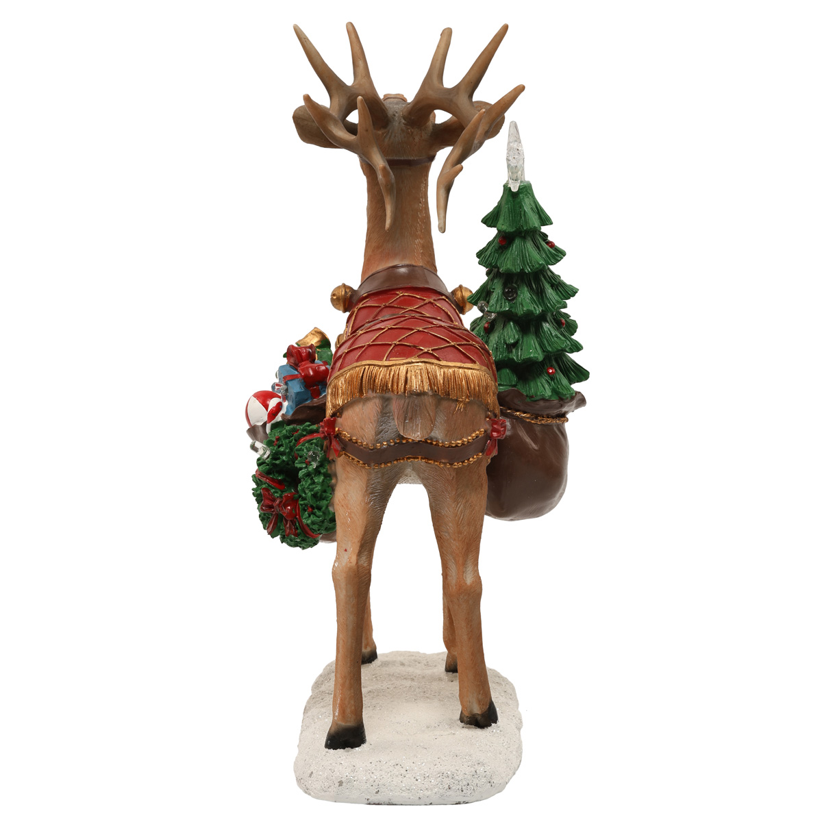 Статуэтка новогодняя "Олень с елкой" 33 см, с LED подсветкой, 837-211 2