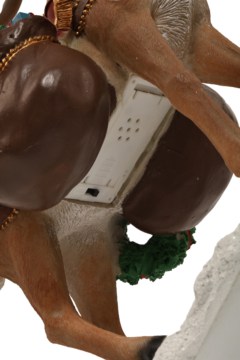 Статуэтка новогодняя "Олень с елкой" 33 см, с LED подсветкой, 837-211 6