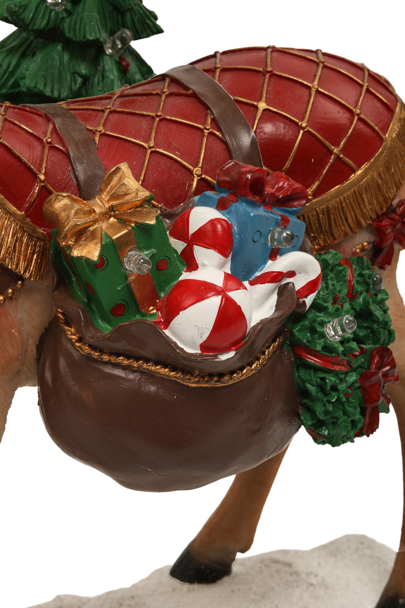 Статуэтка новогодняя "Олень с елкой" 33 см, с LED подсветкой, 837-211 4