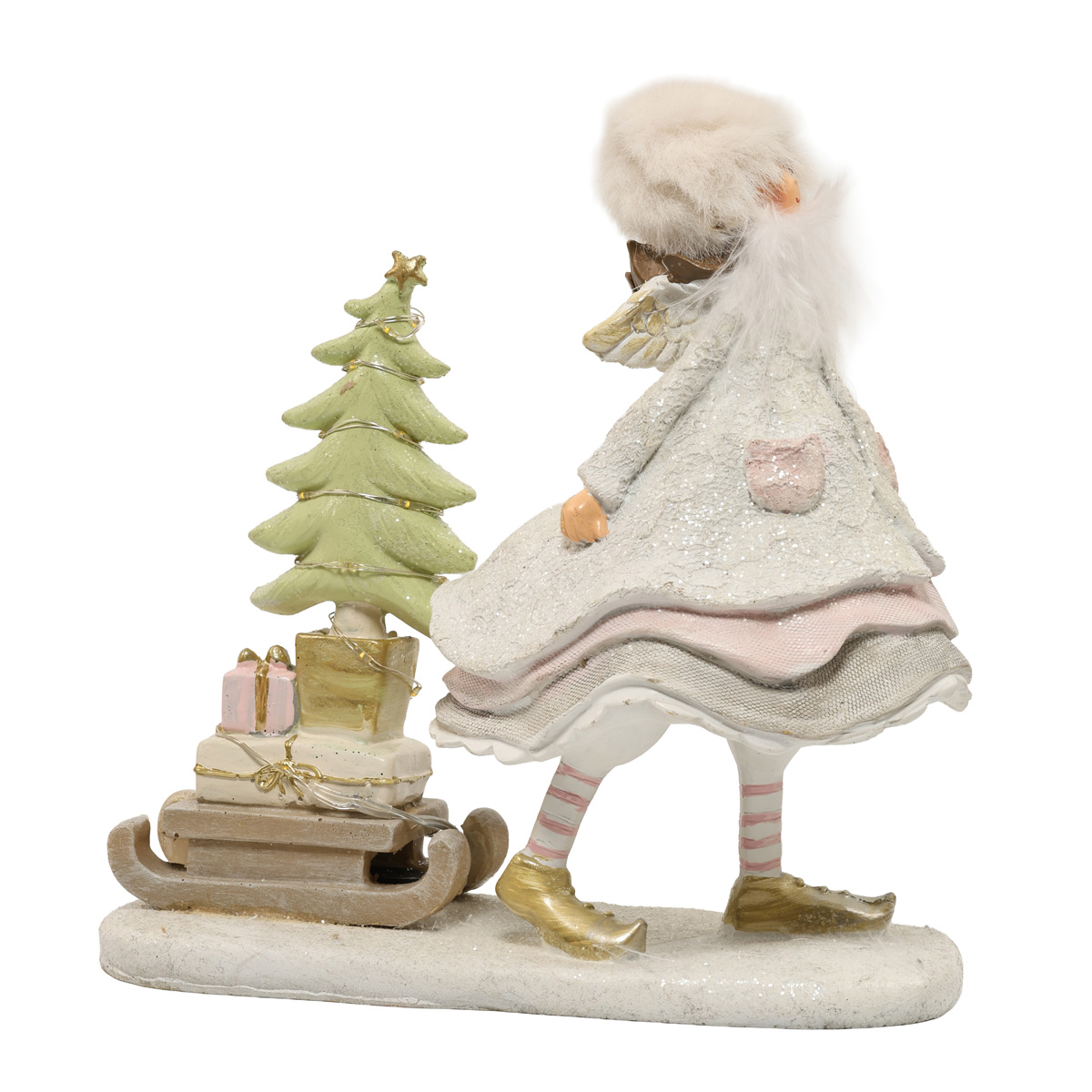 Статуэтка декоративная "Девочка-ангел с подарками" 20,5 см, 831-355