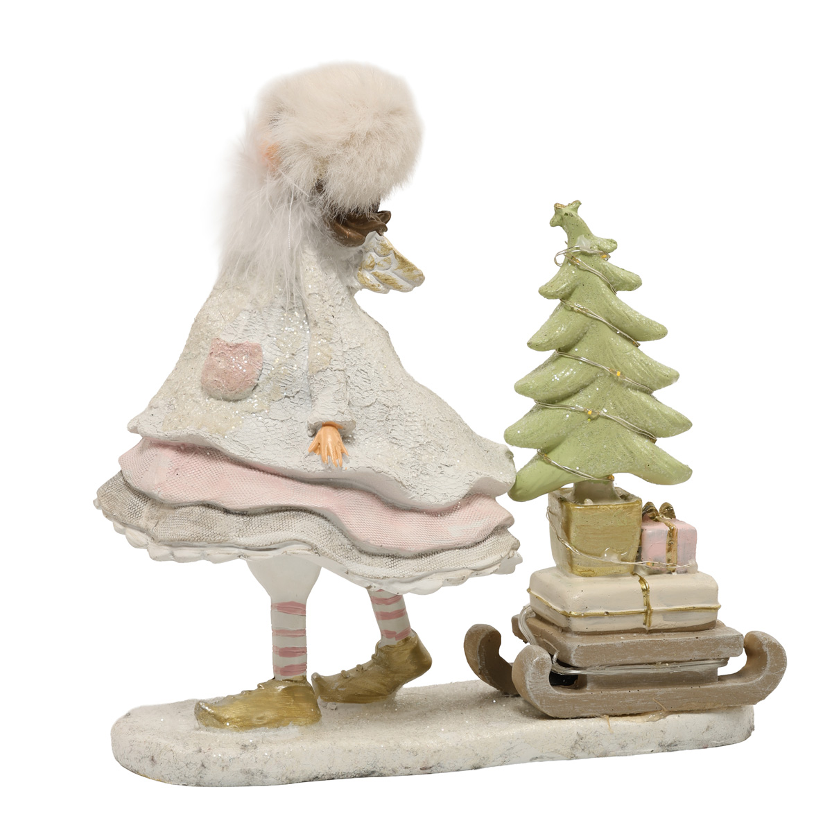 Статуэтка декоративная "Девочка-ангел с подарками" 20,5 см, 831-355 3