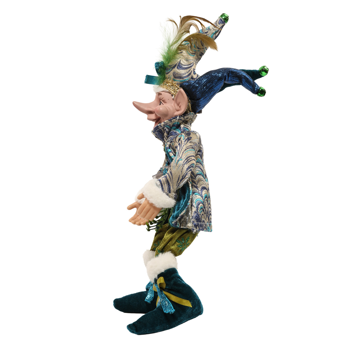 Украшение новогоднее Карнавальный эльф голубовато-зеленый 40 см, 9763073 1