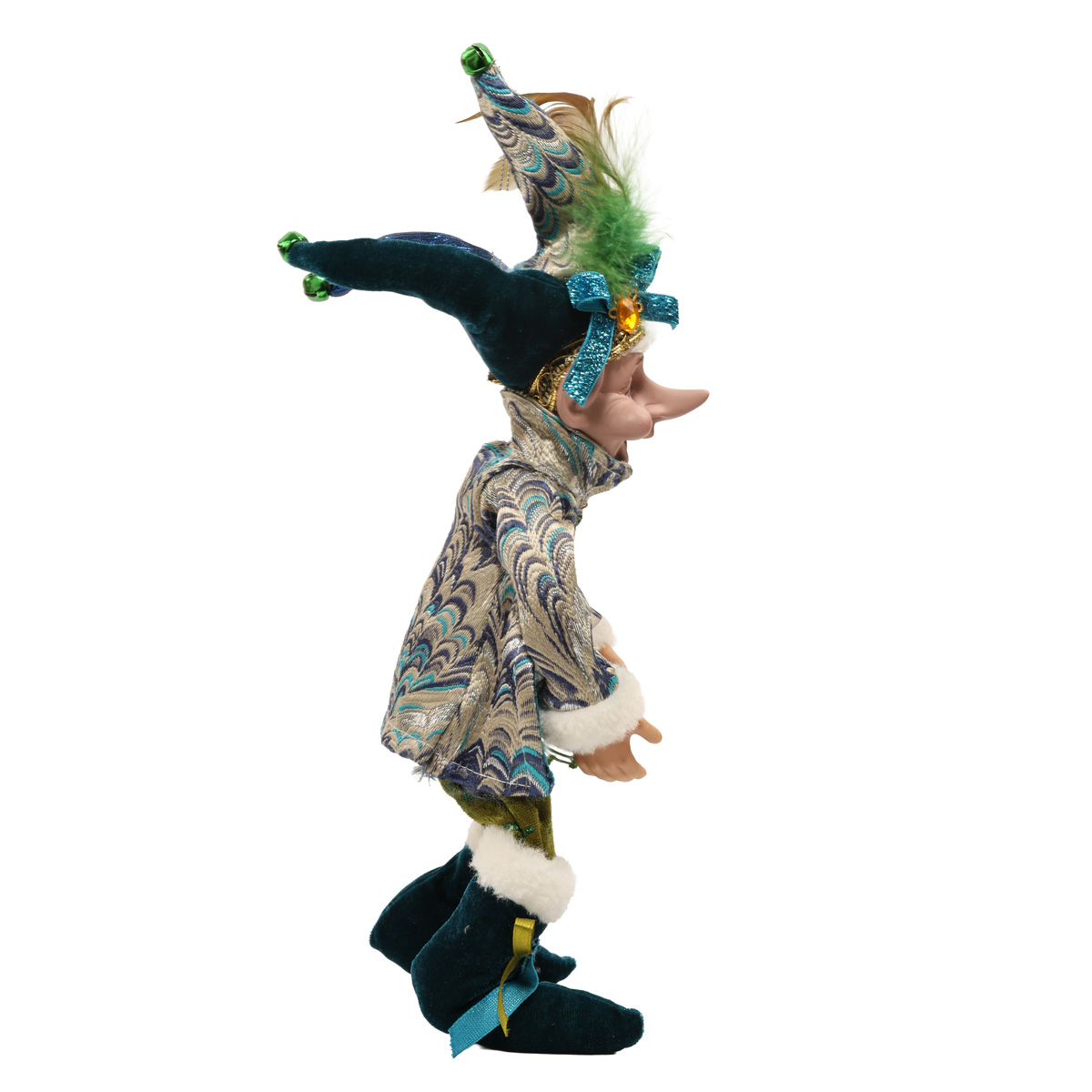 Украшение новогоднее Карнавальный эльф голубовато-зеленый 40 см, 9763073 3