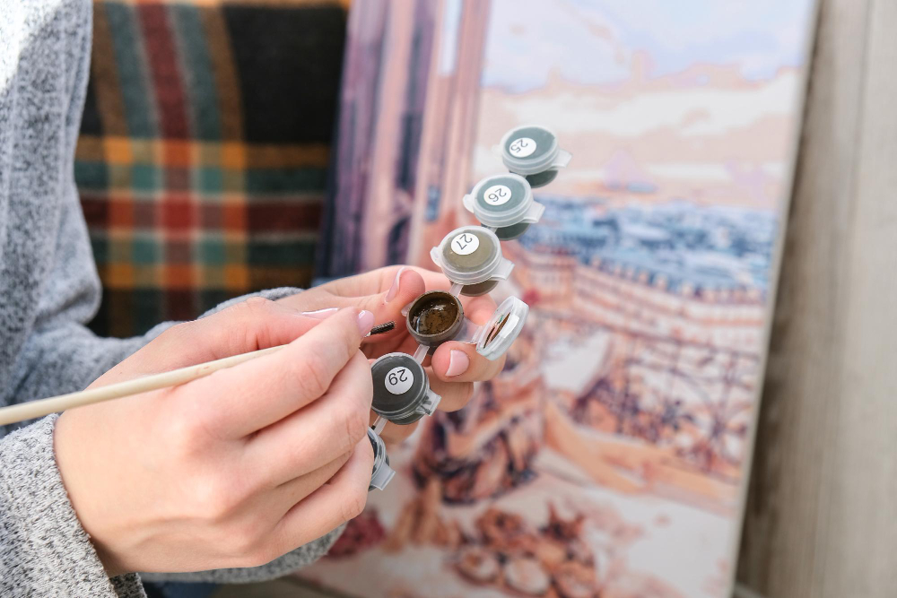 Набір фарб для розфарбовування картини за номерами