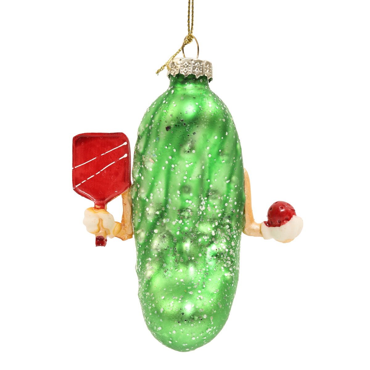 Ялинкова прикраса "Огірок-тенісист" 7,2*3,8*10,3 см, YQ1420451