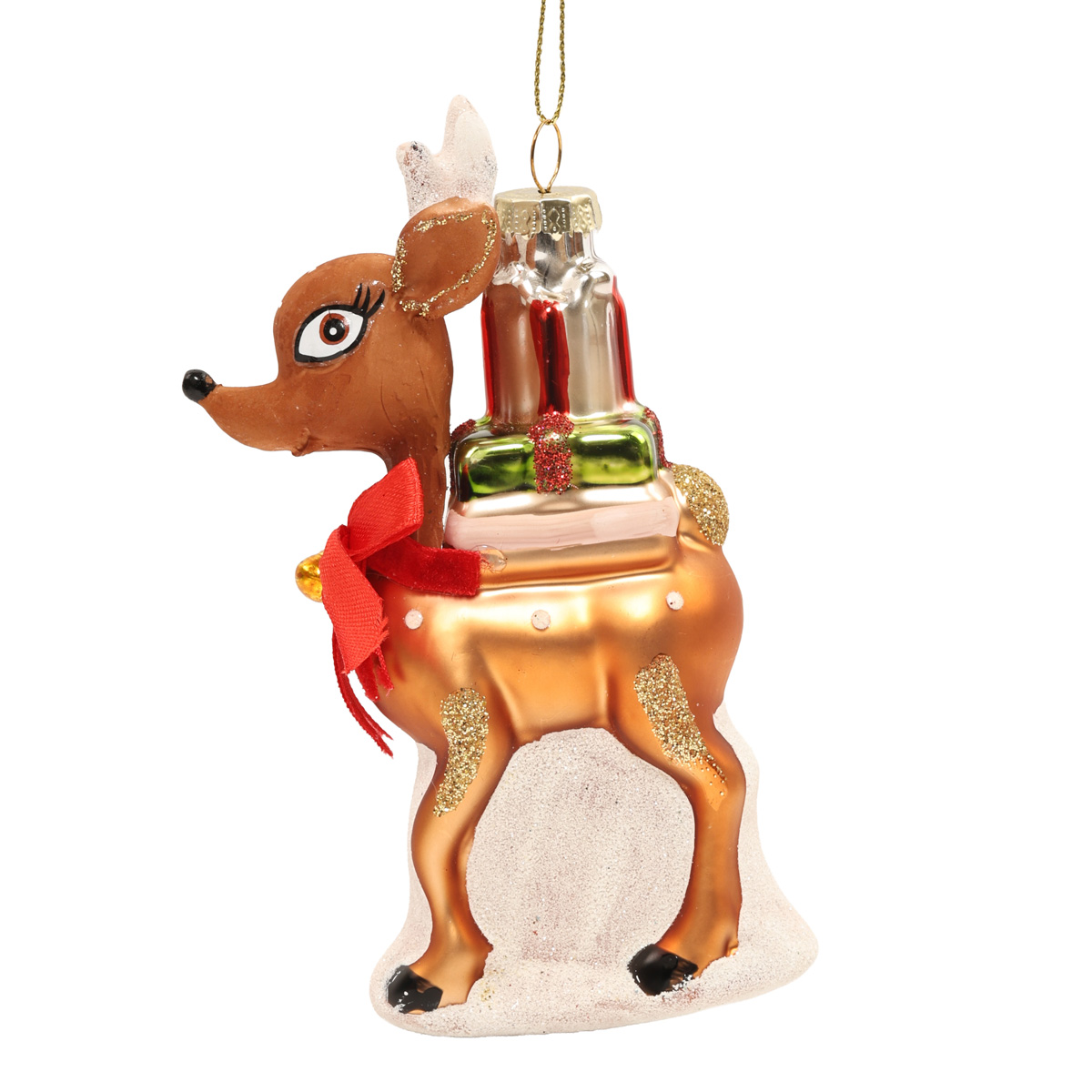 Елочное украшение "Олененок с подарками" 8*4*12,2 см, YQ1408406 1