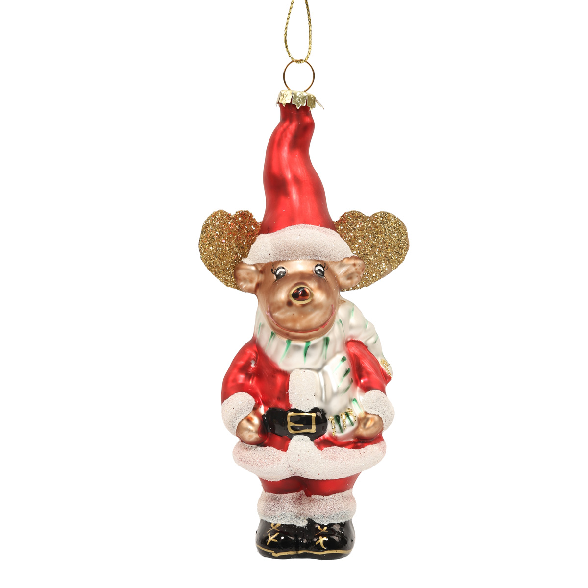 Ялинкова прикраса "Олень-Санта" 5*4,5*13 см, YQ1409368