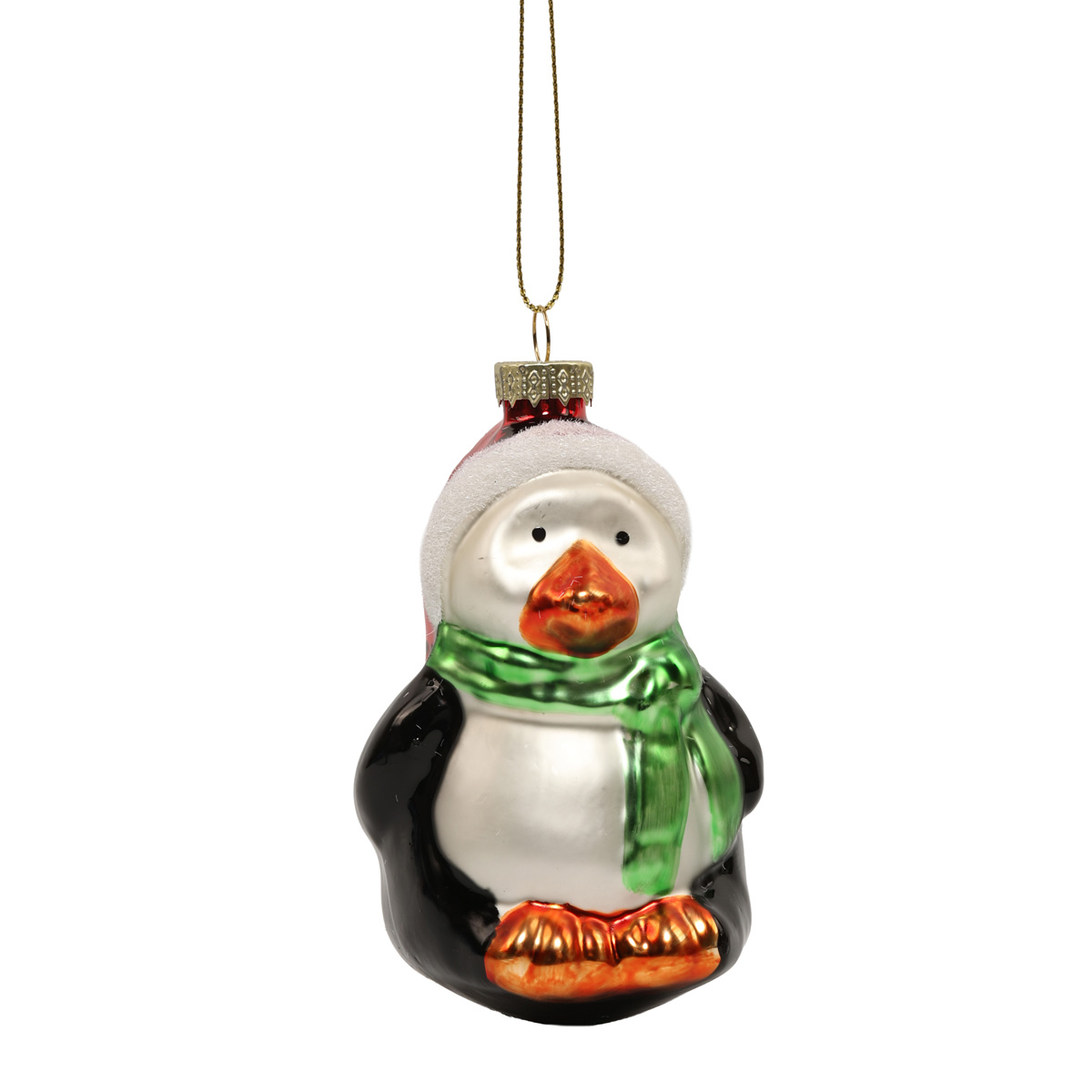 Ялинкова прикраса "Пінгвін у шапці та шарфі" 6,9*6,8*11,1 см, YQ1459013