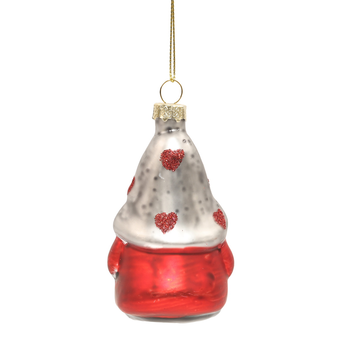 Ялинкова прикраса "Різдвяний гном у сріблястому ковпаку" 5*5*8,8 см, YQ1465890 1