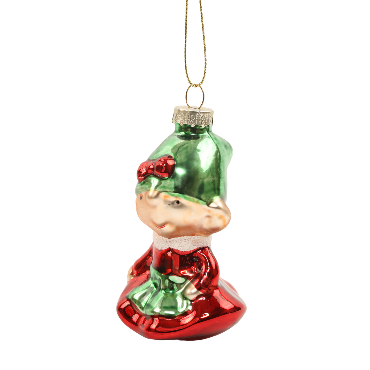 Ялинкова прикраса "Різдвяний ельф у червоному" 5,4*5,6*12,5 см, YQ1465881 2