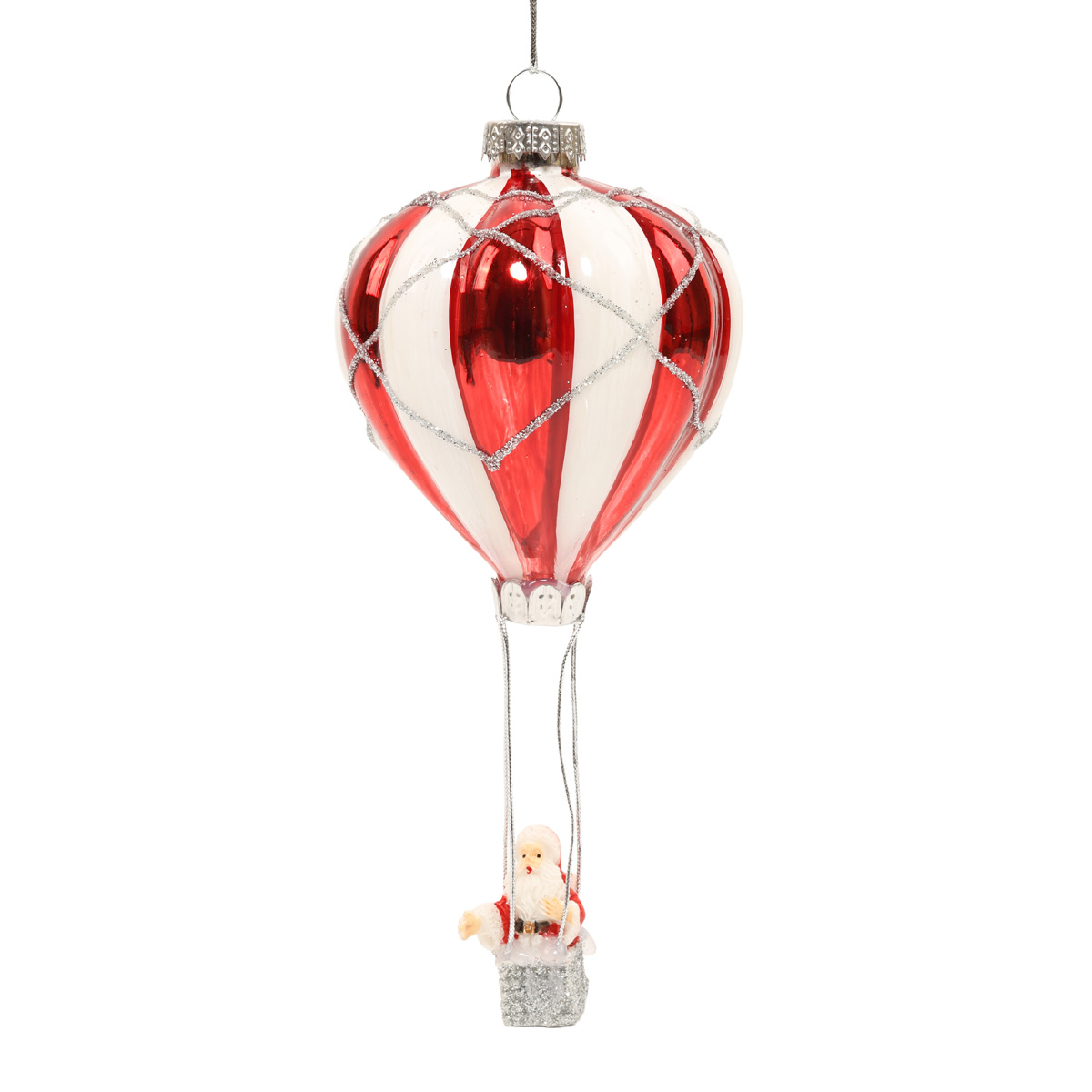 Ялинкова прикраса "Санта на повітряній кулі" 7,3*15 см, YQ1465957