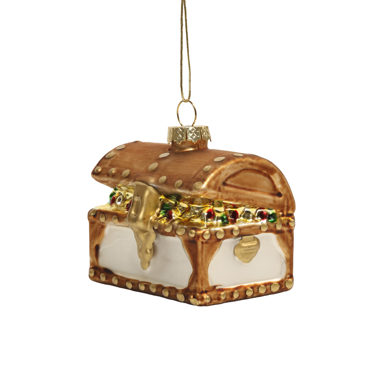 Ялинкова прикраса "Скарбничка з подарунками" 6,5*4,7*6,3 см, YQ1405252 1