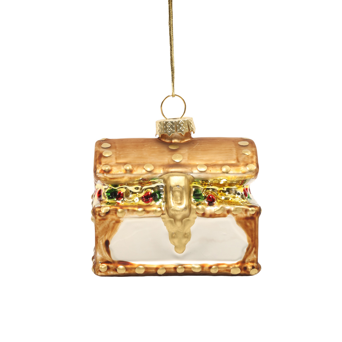 Ялинкова прикраса "Скарбничка з подарунками" 6,5*4,7*6,3 см, YQ1405252