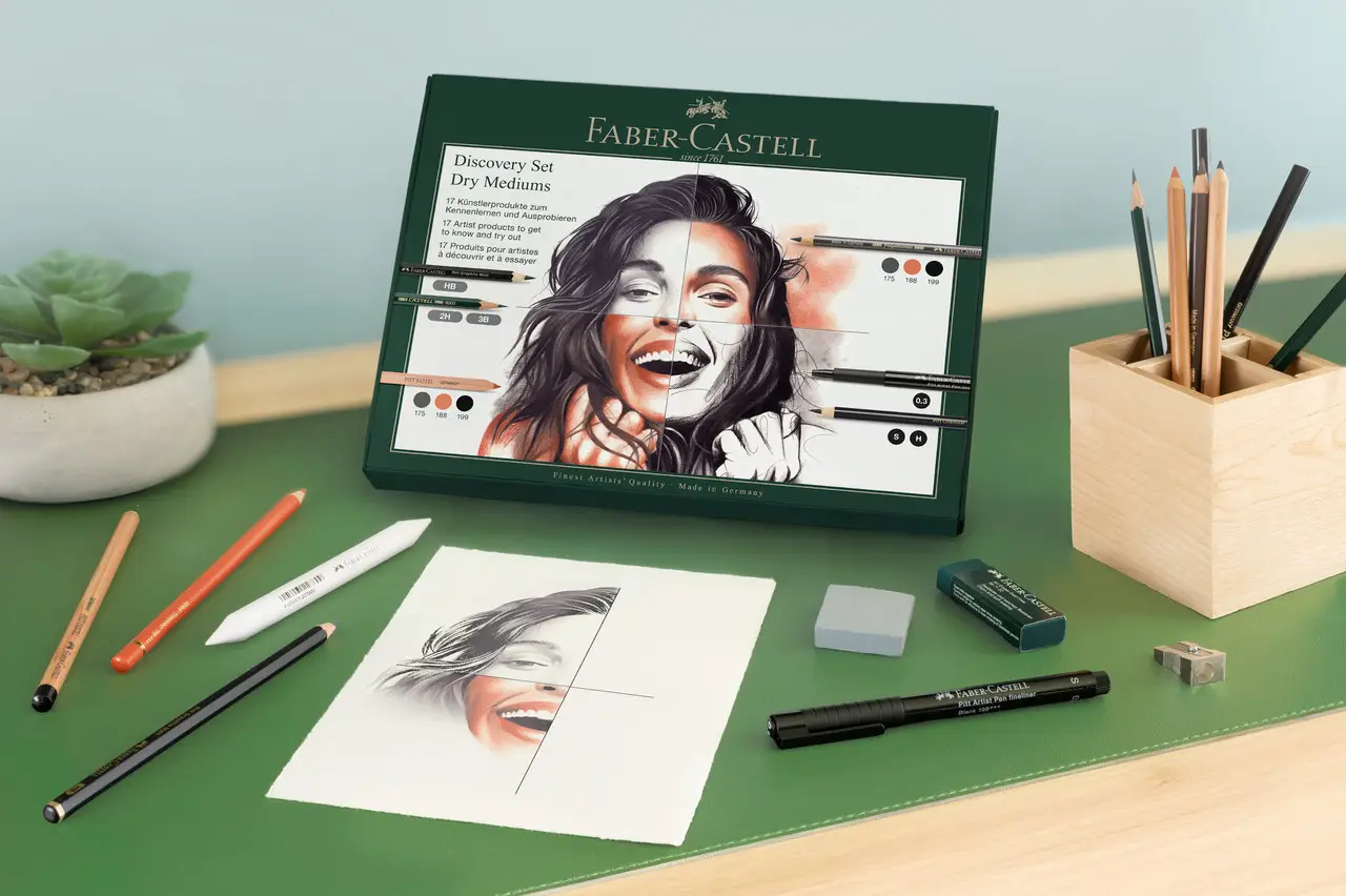Набір акварельних олівців Dry mediums 17 предм. в картонній коробці, 112925 Faber-Castell 5