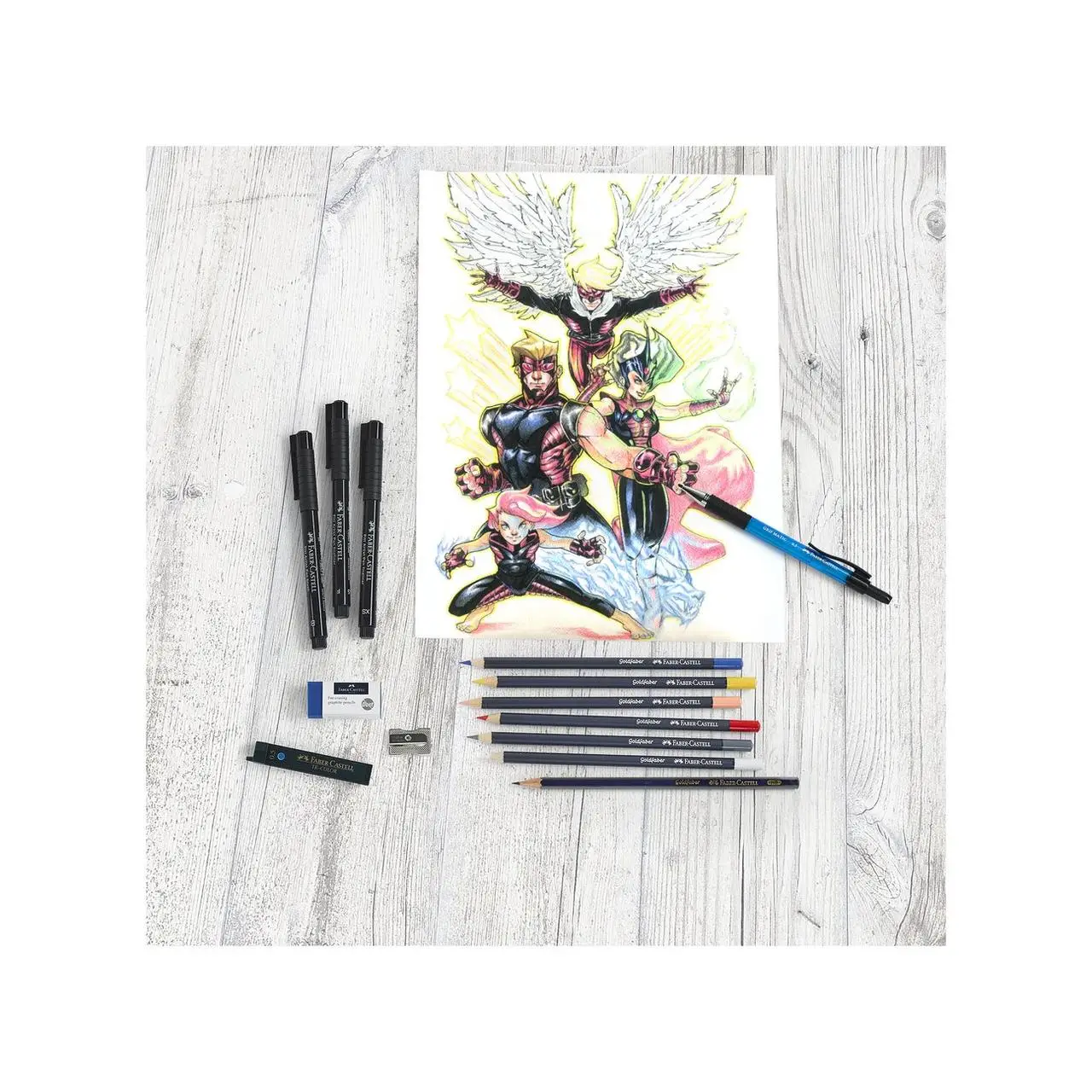 Набір для малювання коміксів Comic Illustration set для початківців 15 предметів, 167195 Faber-Castell 4