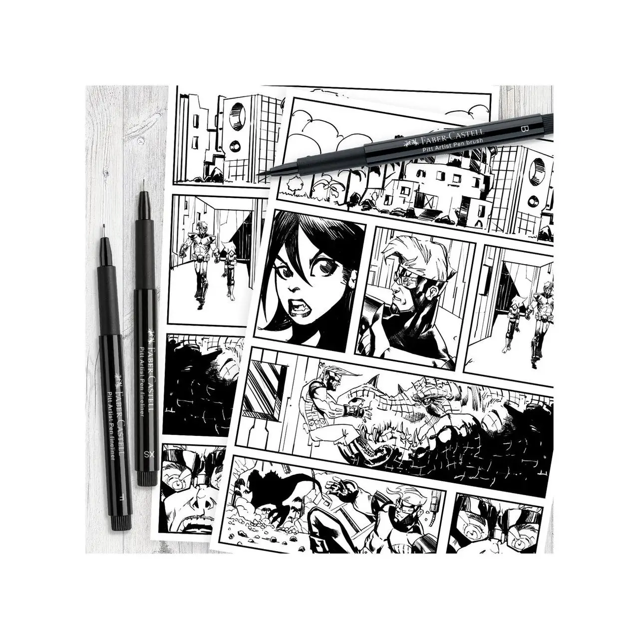 Набір для малювання коміксів Comic Illustration set для початківців 15 предметів, 167195 Faber-Castell 7