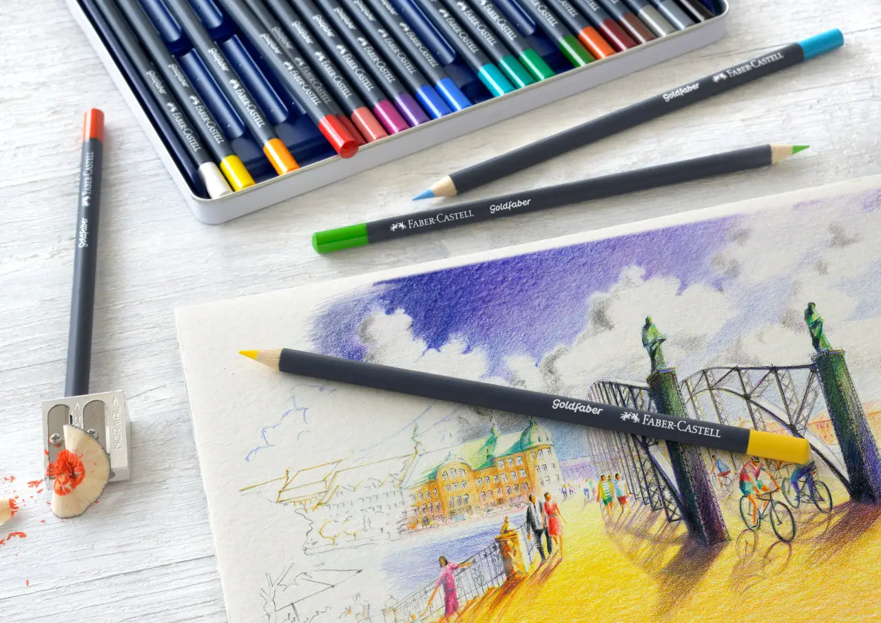 Карандаши 24 цв. Goldfaber Colour pencil в металлической коробке, 114724 Faber-Castell 5