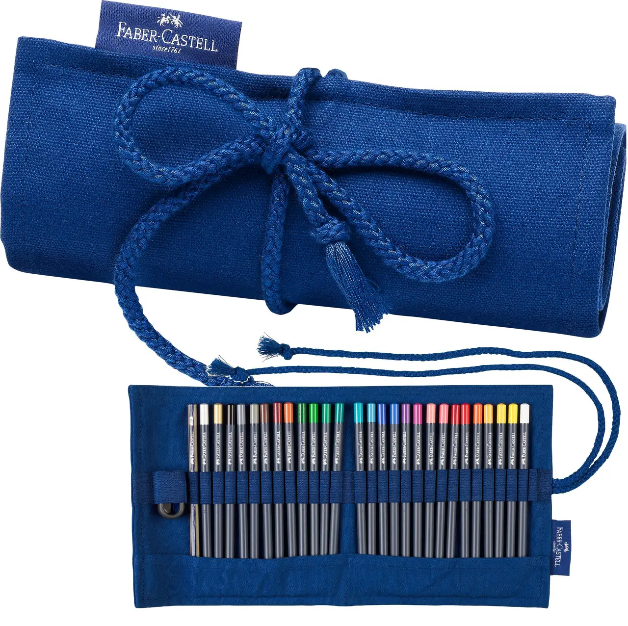 Карандаши 28 цв. Goldfaber в тканевом пенале-ролле с аксессуарами, 114752 Faber-Castell 1