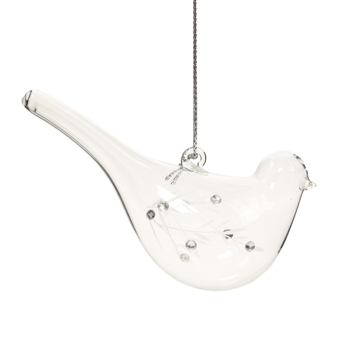 Ялинкова прикраса "Прозора пташка" 4*11*5,5 см, YQ1458719 1