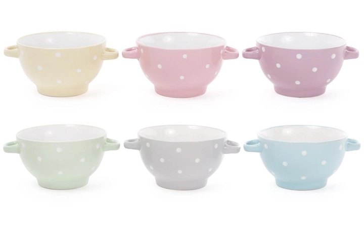 Пиала керамическая "Горох" 650 мл, пастель, 344-105