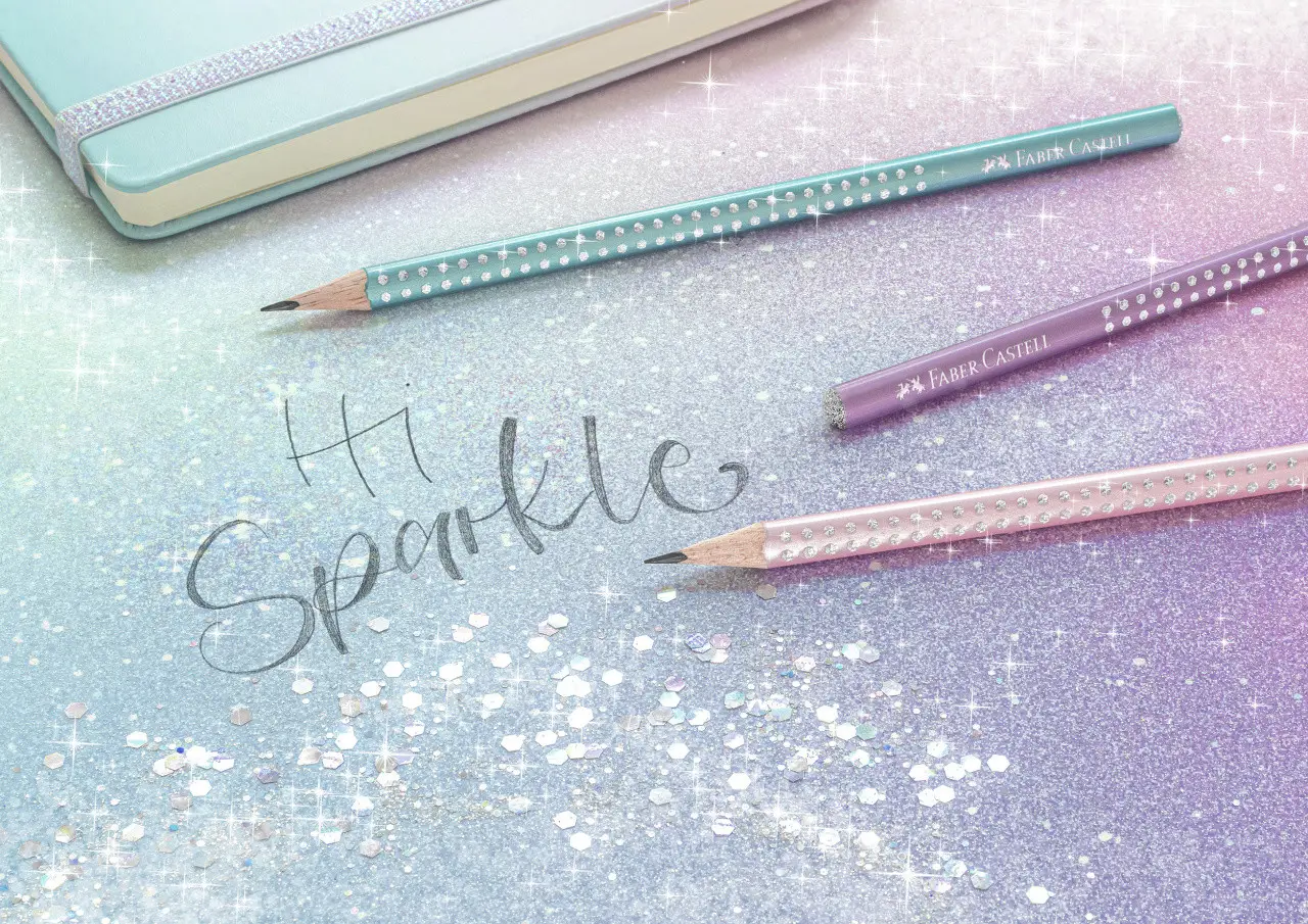 Карандаш чернографитный Grip Sparkle, rose metallik, 118261Р Faber-Castell 2