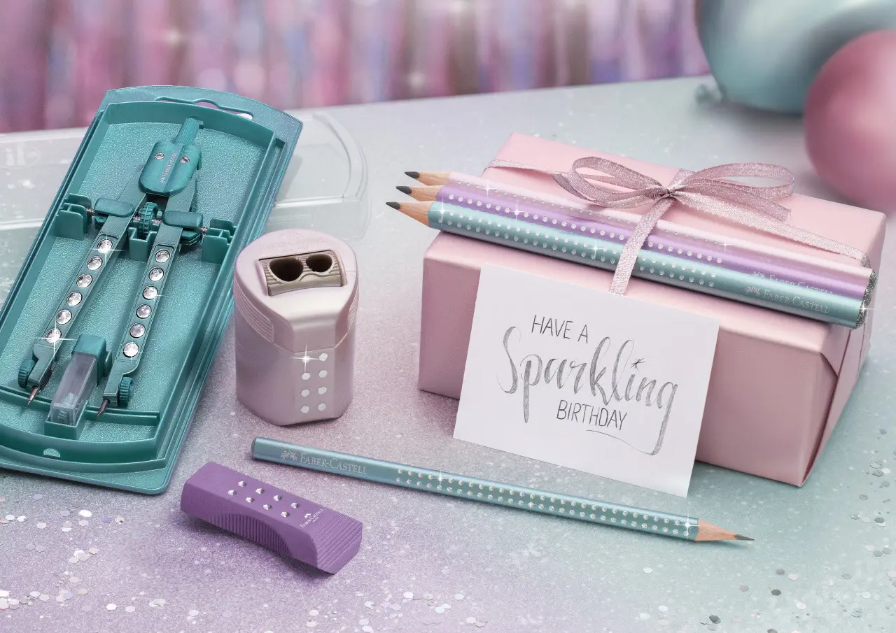 Карандаш чернографитный Grip Sparkle, violet metallik, 118263Р Faber-Castell 6