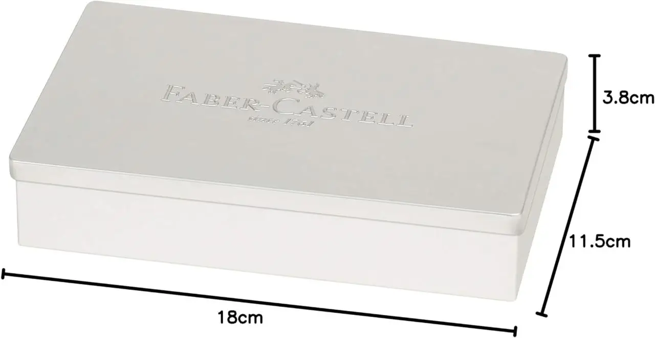 Коробка металлическая для 36 предметов художественных и графических карандашей, с 3 пластиковыми лоточками, 180011 Faber-Castell 4