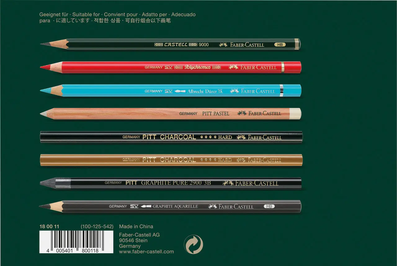 Коробка металлическая для 36 предметов художественных и графических карандашей, с 3 пластиковыми лоточками, 180011 Faber-Castell 7